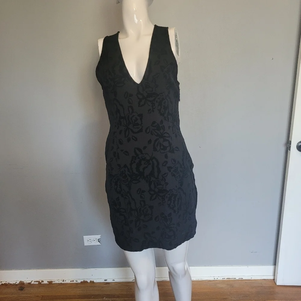 Free People Velvet Bodycon Rose Dress, VGUC, Size S - Picture 2 of 7